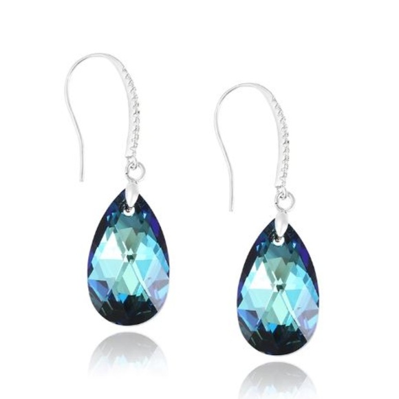 Love Is Real Couture Jewelry - Water Droplet Earrings Made w/ Swarovski Crystals